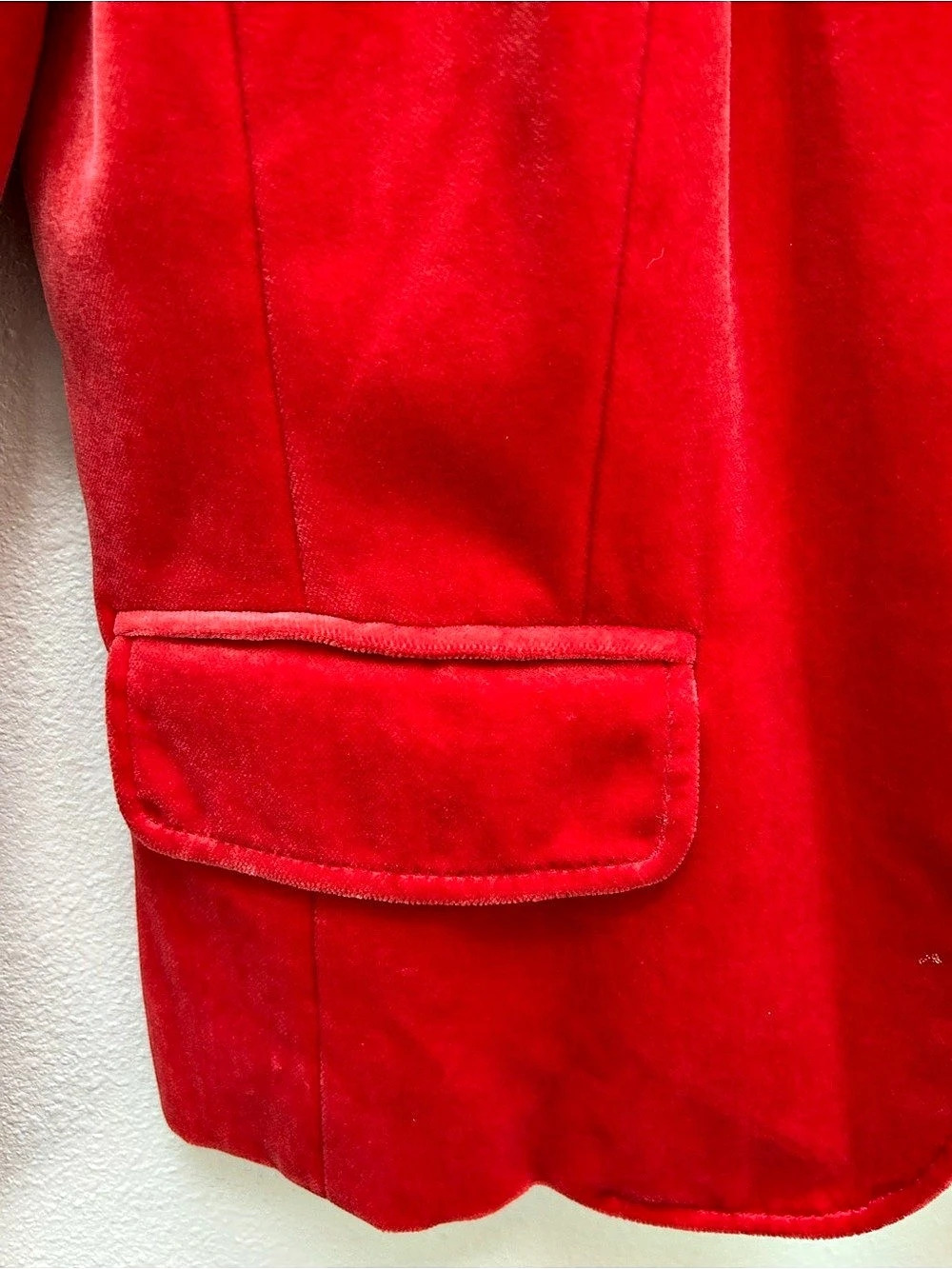 J.Crew Velvet Blazer, Rich Red, Size S/M - Picture 13 of 13